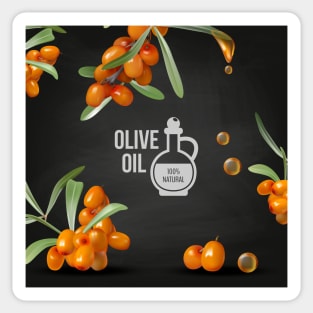 Olives oil blackboard Sticker